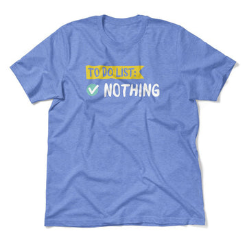To Do List, Nothing Men/Unisex T-Shirt in Heather Columbia Blue color